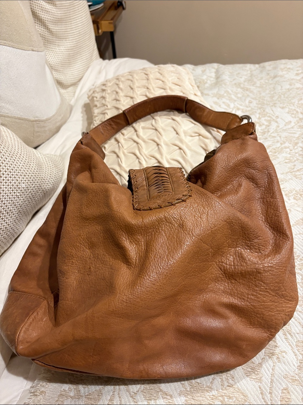 Banana Republic Tan Leather Hobo with Ring Accent - Picture 4 of 5